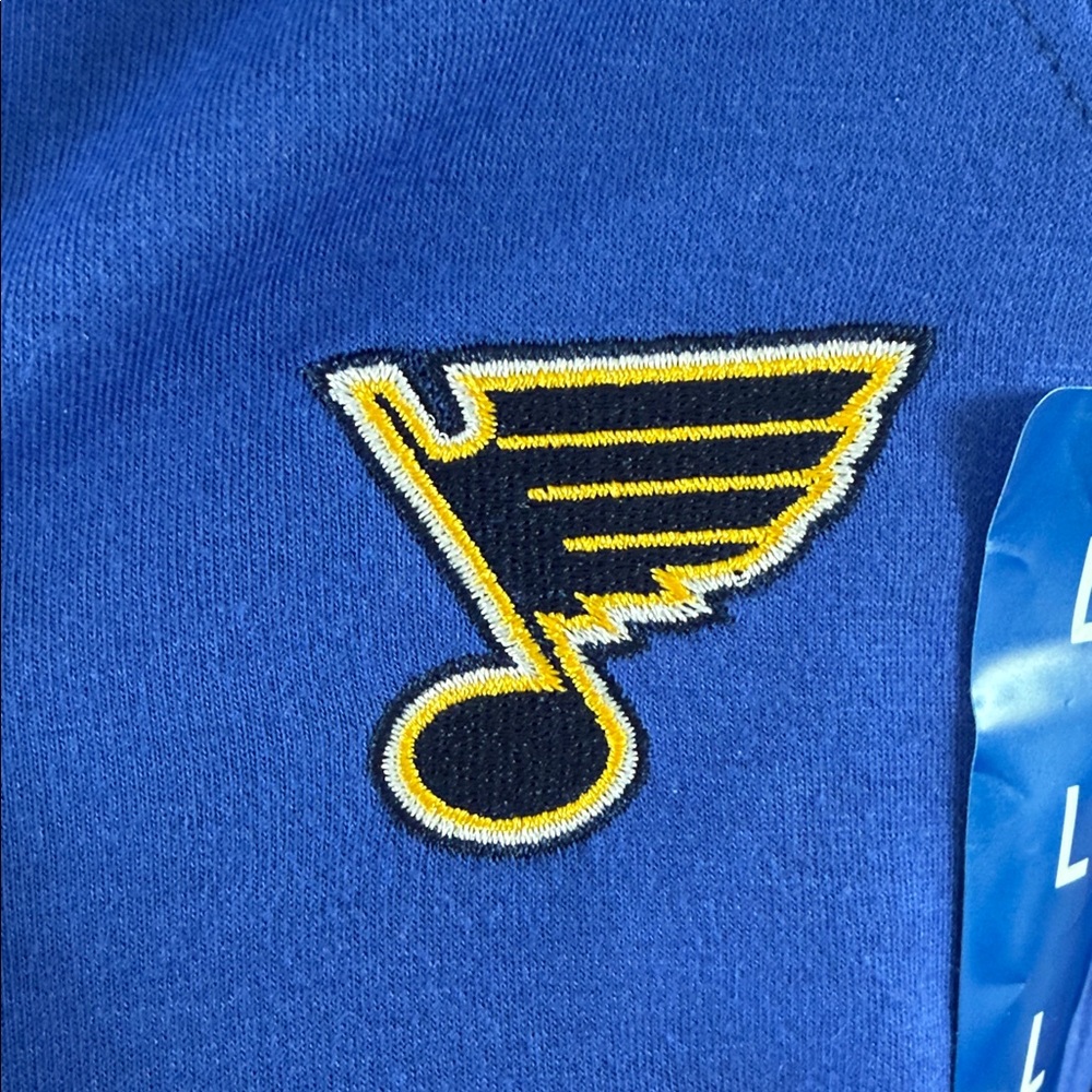 NHL Blue St Louis Blues Women’s Half-Zip Sweatshirt Large - Picture 3 of 4